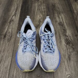 Asics Novablast 4 Light Blue and Yellow Athletic Shoes Size 10